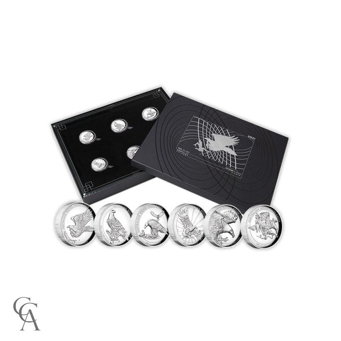2021 Australian Wedge-Tailed Eagle Silver Proof High Relief Six Coin Set