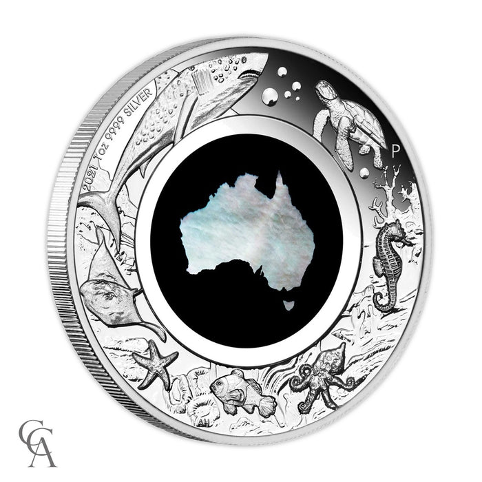 2021 Great Southern Land $1 1oz Silver Proof Mother of Pearl Coin
