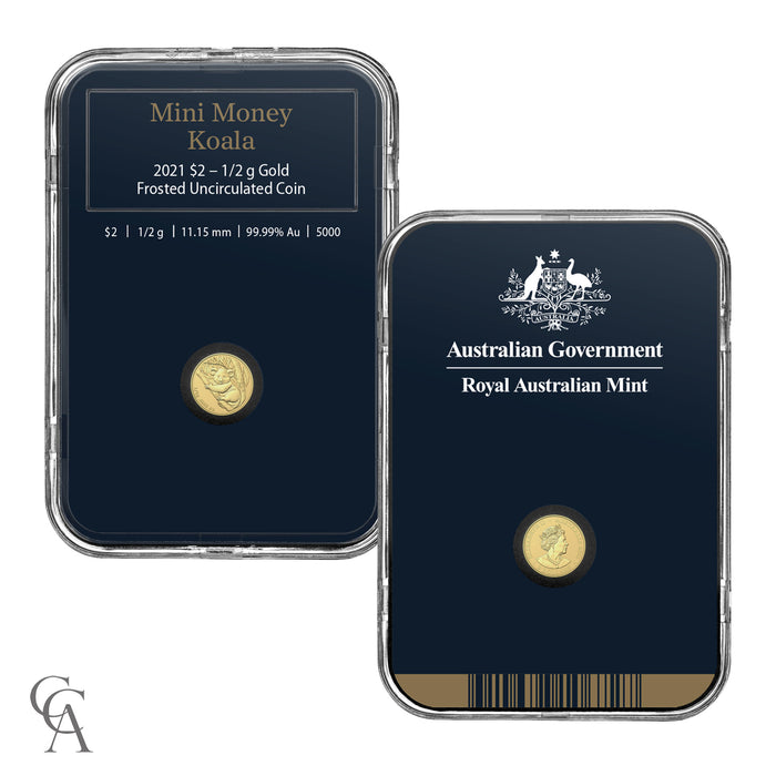 2021 $2 Mini Money Koala 1/2g Gold Frosted Uncirculated Coin