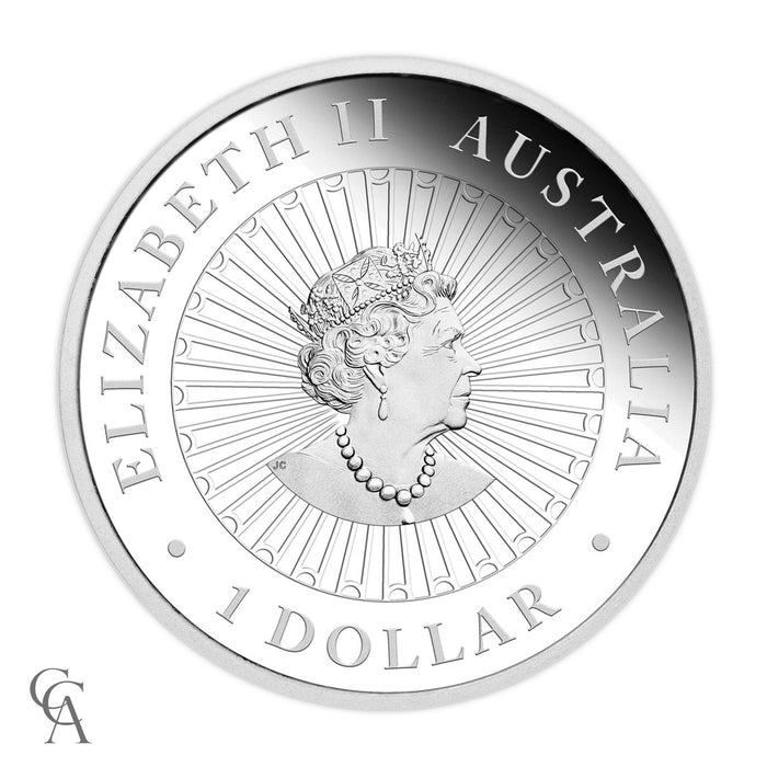 2022 Great Southern Land $1 1oz Silver Proof Blue Lepidolite Coin