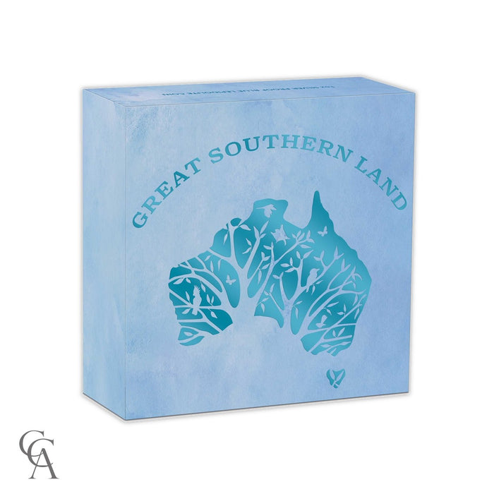 2022 Great Southern Land $1 1oz Silver Proof Blue Lepidolite Coin