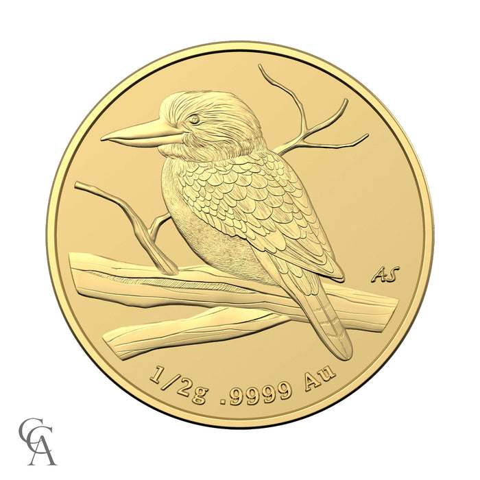 2022 $5 Mini Money Kookaburra 1/2g Gold Frosted Uncirculated Coin
