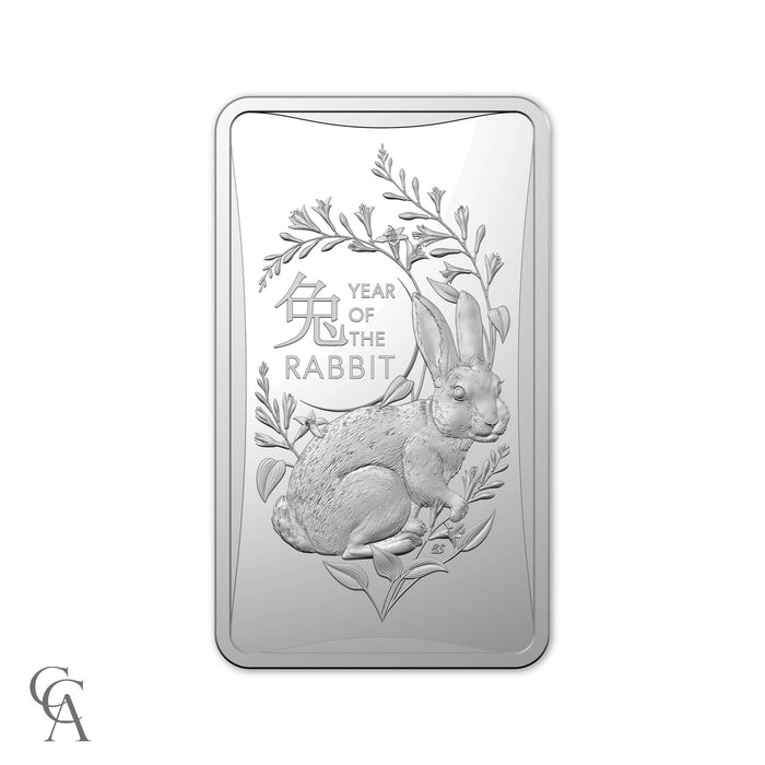 2023 Year of the Rabbit $1 1/2oz Fine Silver Frosted Uncirculated Ingot