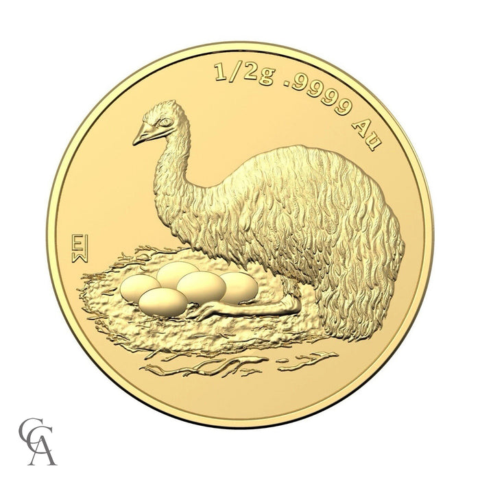 2023 $5 Mini Money Emu 1/2g Gold Frosted Uncirculated Coin
