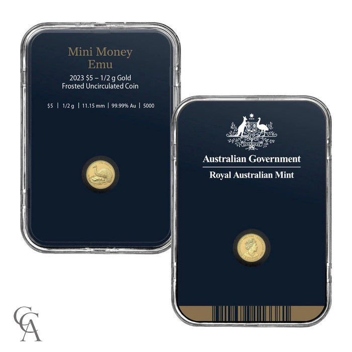2023 $5 Mini Money Emu 1/2g Gold Frosted Uncirculated Coin