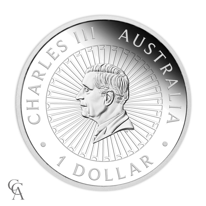 2024 Great Southern Land $1 1oz Silver Proof Chrysoprase Coin