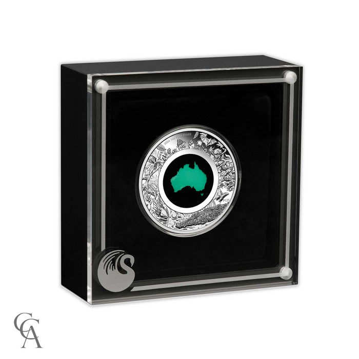 2024 Great Southern Land $1 1oz Silver Proof Chrysoprase Coin