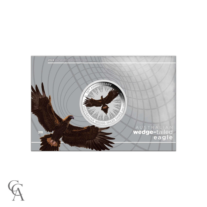2024 Australian Wedge-Tailed Eagle 10th Anniversary $1 1oz Silver Coloured Coin