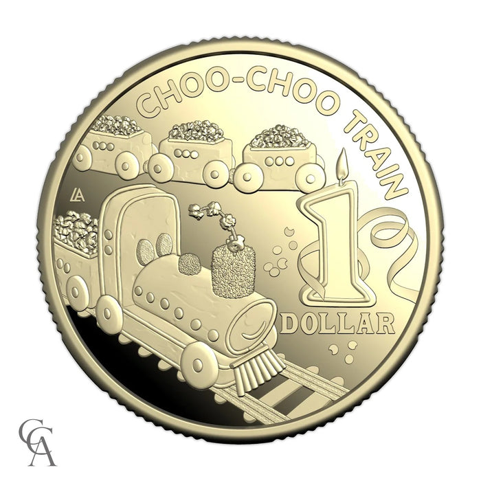2025 Choo Choo Train $1 Proof Coin in Cake Book