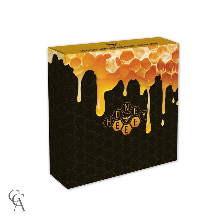 2025 Honey Bee $1 1oz Gold Plated Silver Black Proof Coin