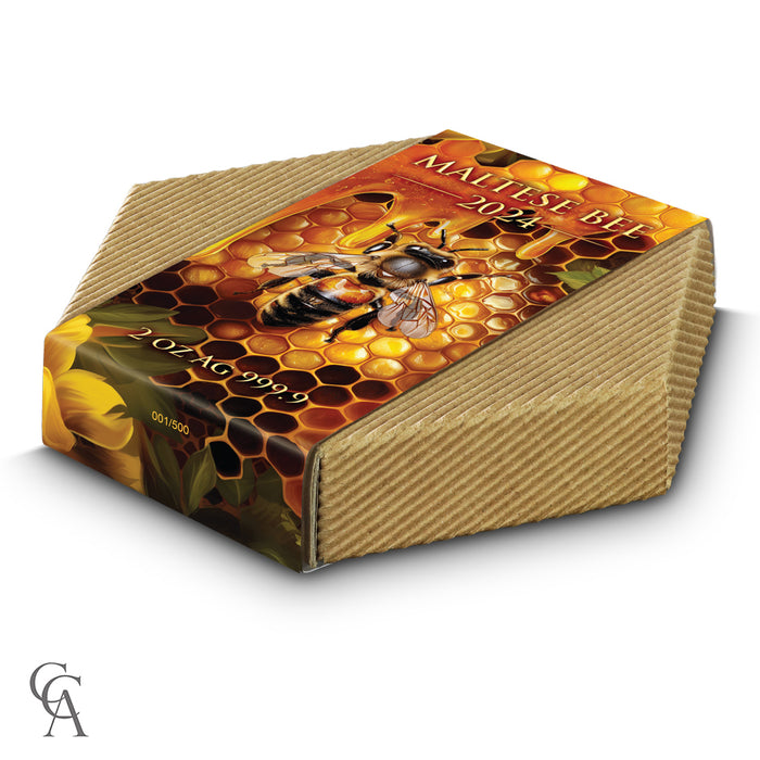 2024 Malta Maltese Bee €10 2oz Silver BU High Relief