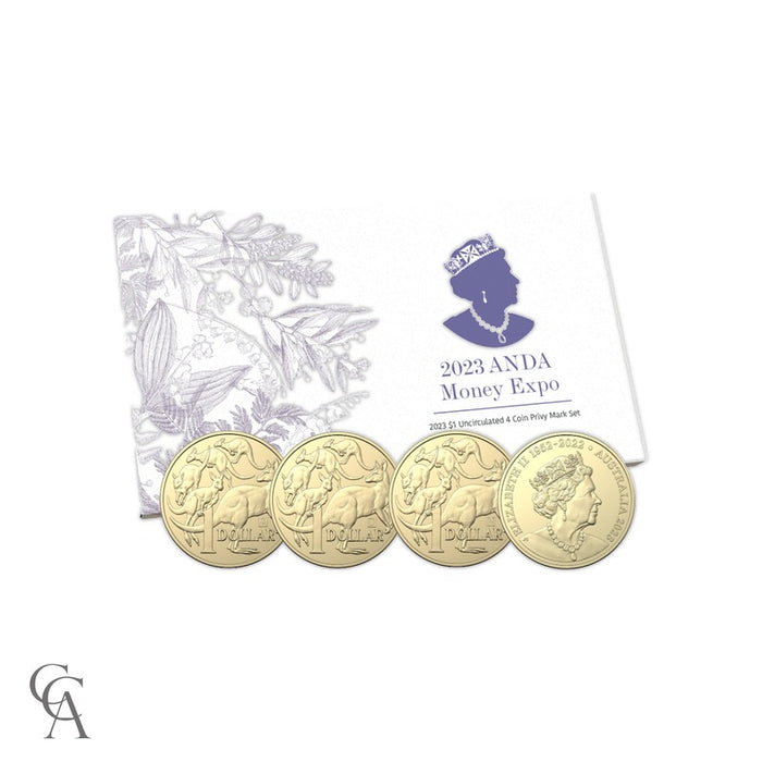 2023 $1 Uncirculated 4 Coin Privy Mark Set - ANDA Money Expo