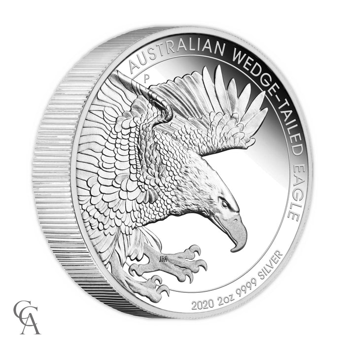 2020 Australian Wedge-Tailed Eagle $2 2oz Silver Proof Piedfort Coin